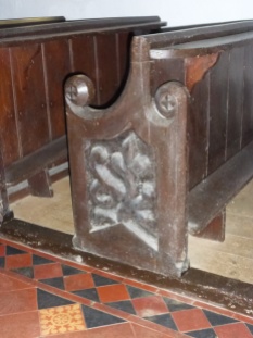 One of Carlyon's bench ends