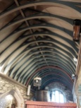Towednack: the south aisle ceiling with imaginative paint scheme